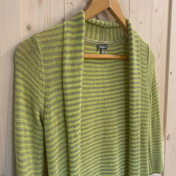 NEIMAN MARCUS Striped Cardigan Sweater - Picture 7 of 8